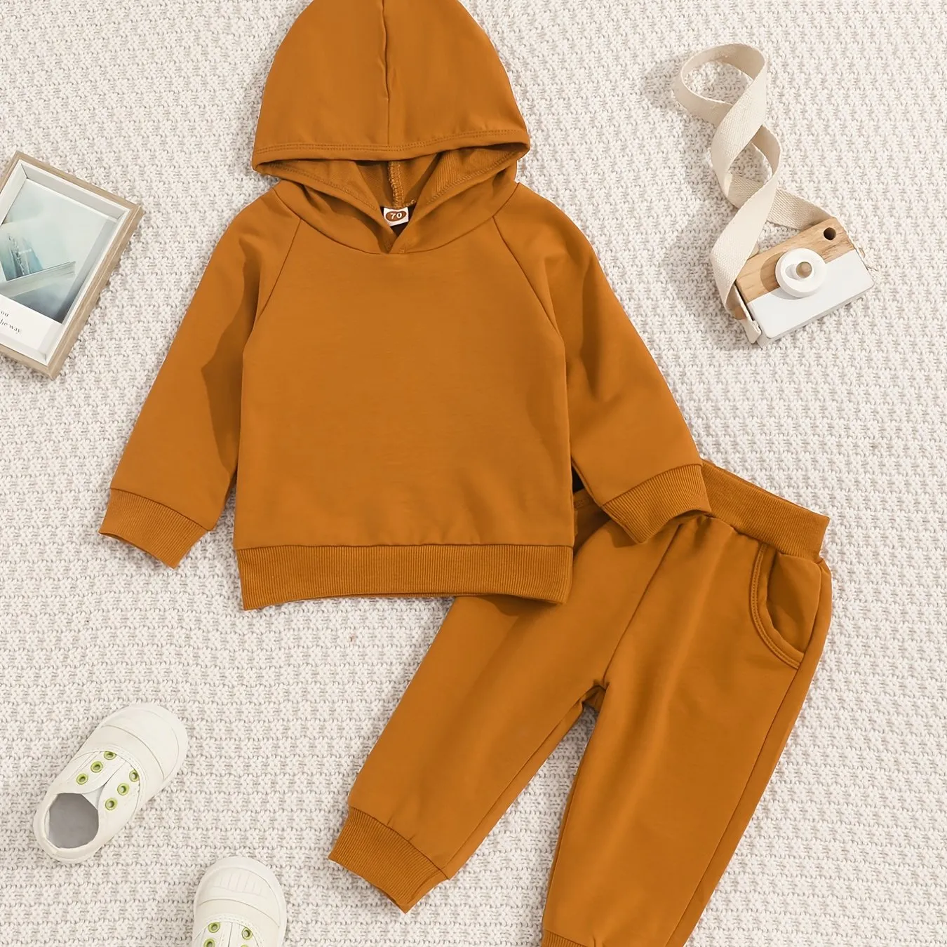 2PCS Toddler Boys Hoodie Sweatshirt & Pant Set
