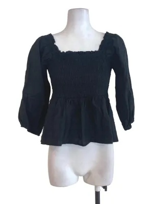 Black Pleated Top TEM