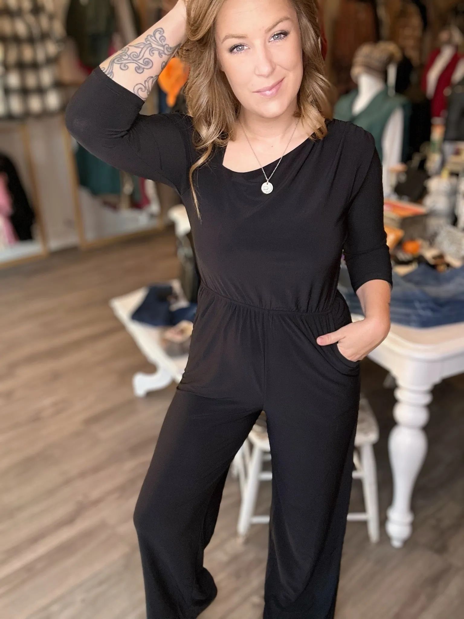 Black Wide Leg Jumpsuit