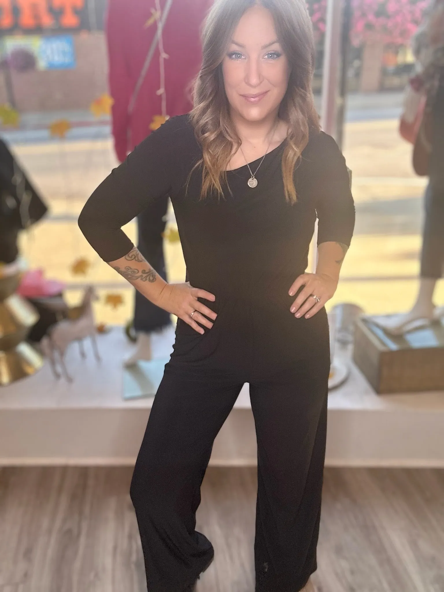 Black Wide Leg Jumpsuit