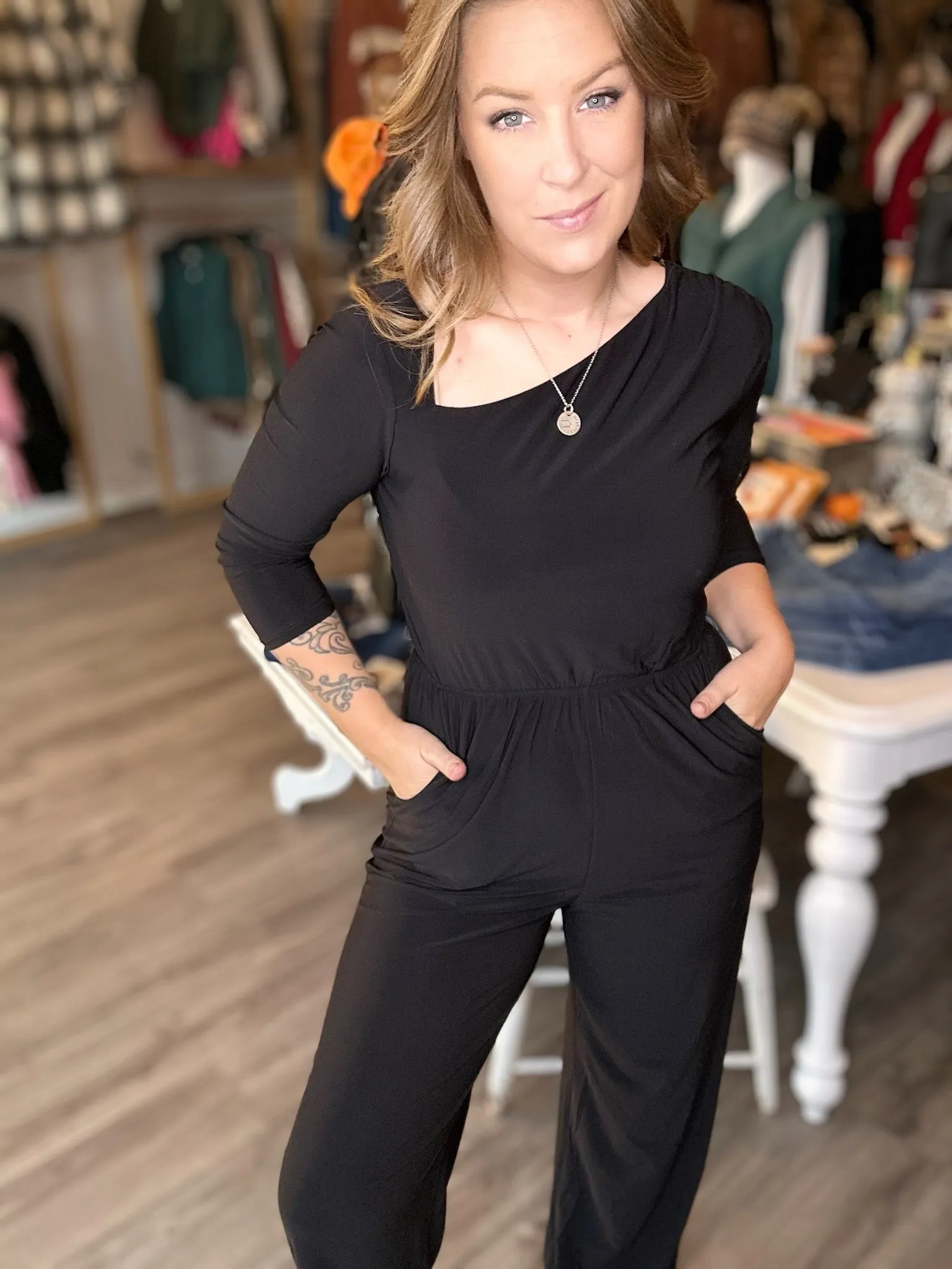 Black Wide Leg Jumpsuit