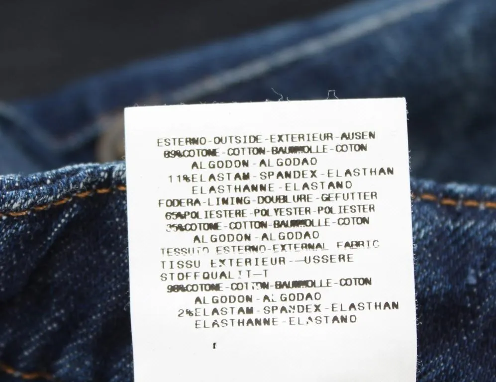 Blue Cotton Slim Fit High Waist Jeans