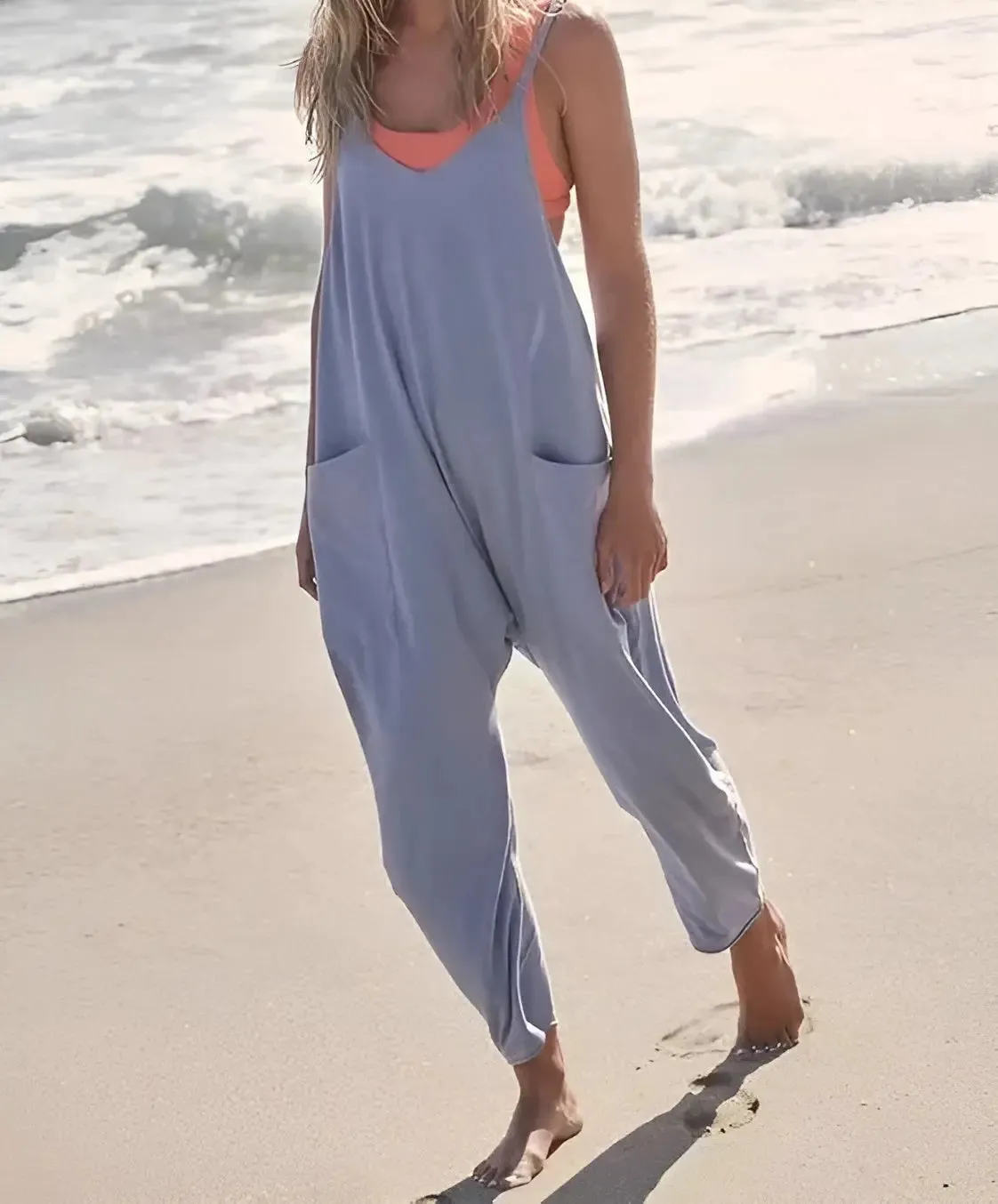Carla | Atmungsaktiver Sommer-Overall mit weitem Bein für Frauen