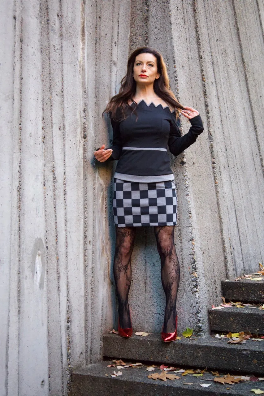 Chess Board Mini Skirt
