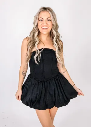 Corset Top Bubble Skirt Mini Dress