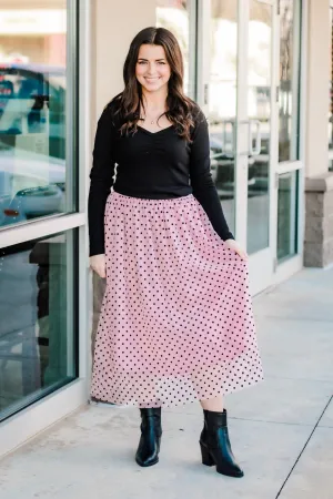 Diva Girl Maxi Skirt in Blush