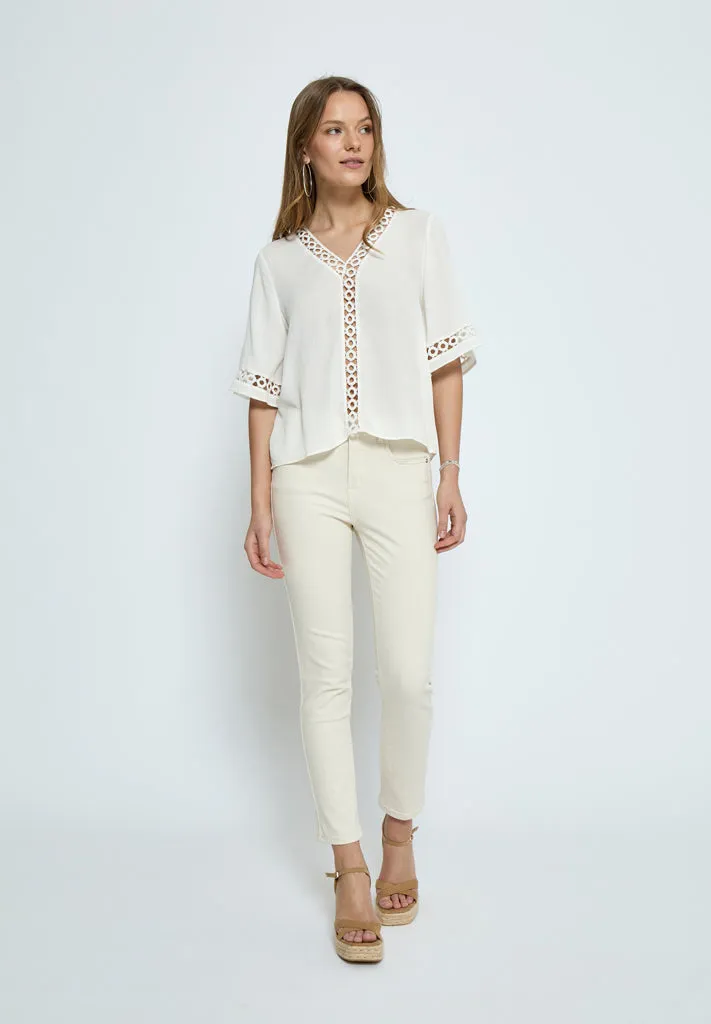 DSLina Lace Blouse - Gardenia