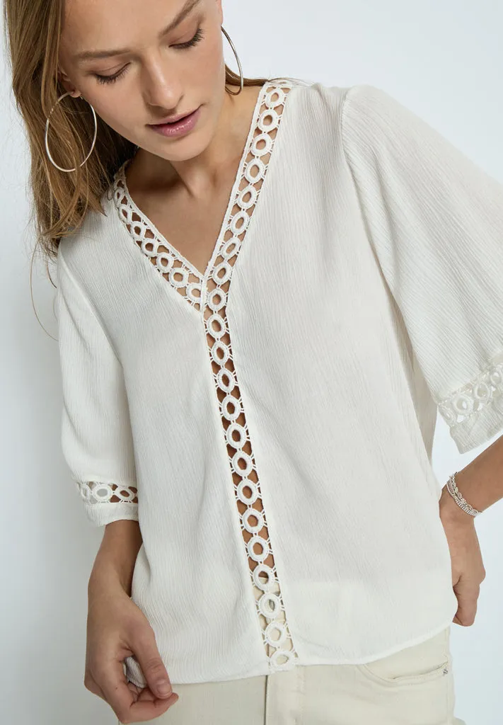 DSLina Lace Blouse - Gardenia