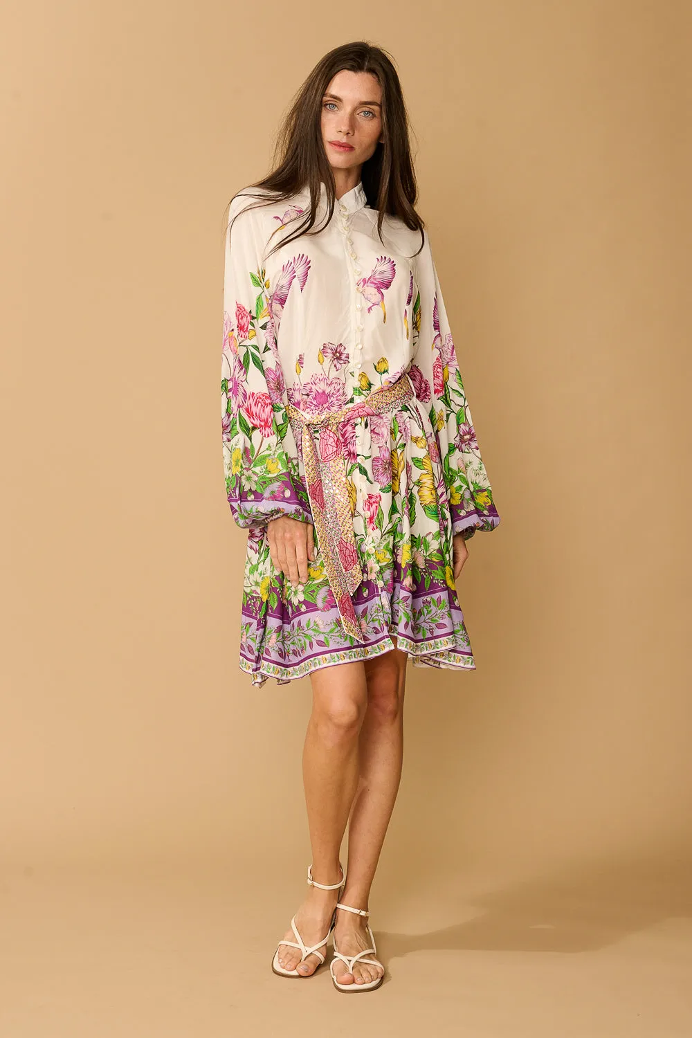 GIO DRESS - SECRET GARDEN WHITE