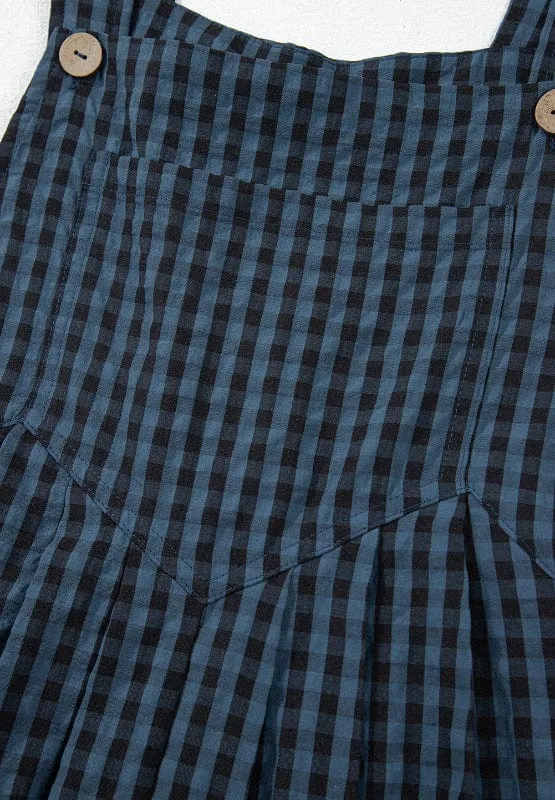 GYPSY - Plaid Wide Strap Wide Leg Overalls