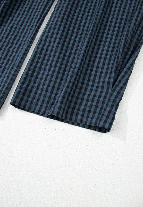 GYPSY - Plaid Wide Strap Wide Leg Overalls