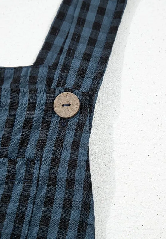 GYPSY - Plaid Wide Strap Wide Leg Overalls