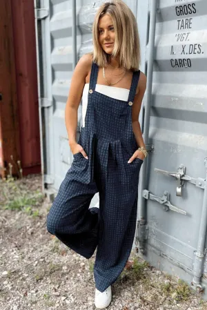 GYPSY - Plaid Wide Strap Wide Leg Overalls