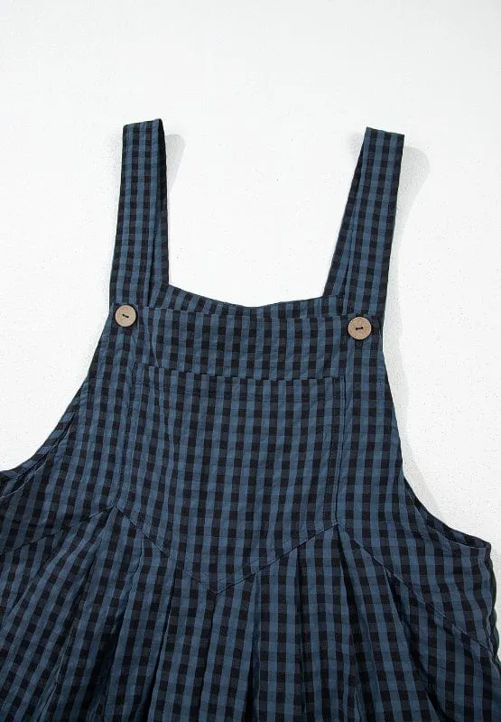 GYPSY - Plaid Wide Strap Wide Leg Overalls