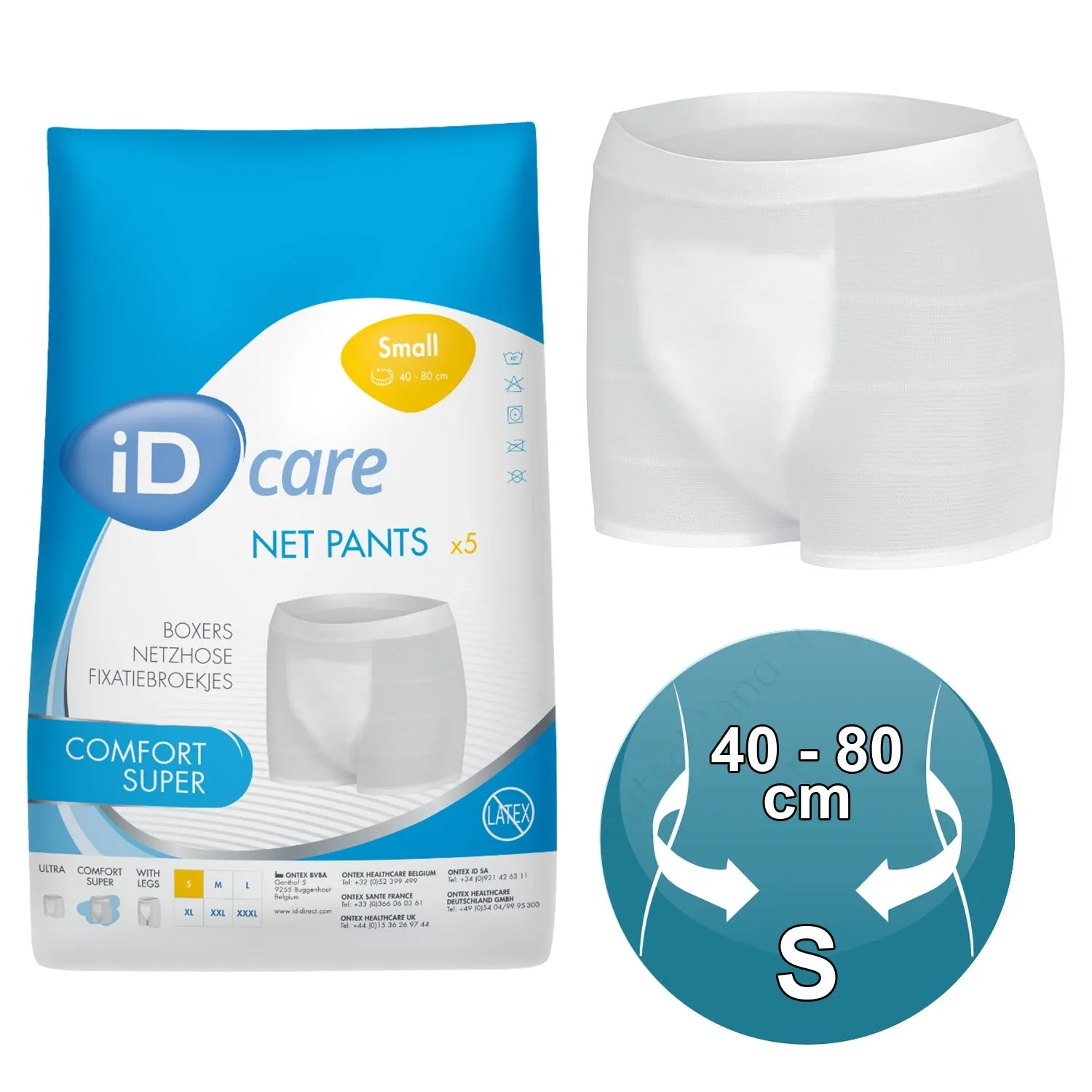 iD Care Net Pants Comfort Super | Small | Pack of 5