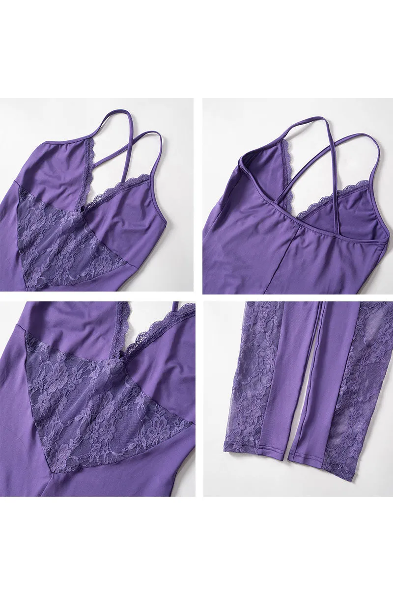 JL0421 Lace Camisole Jumpsuits