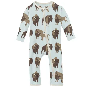 KicKee Pants Fresh Air Bison Coverall with Zipper
