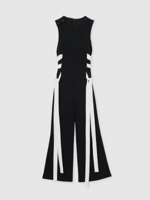 Lace-Up Side Wide-Leg Jumpsuit