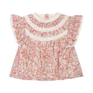 Louise Misha Blouse Jannila Printed Cotton Voile Pink Sweet Pastel