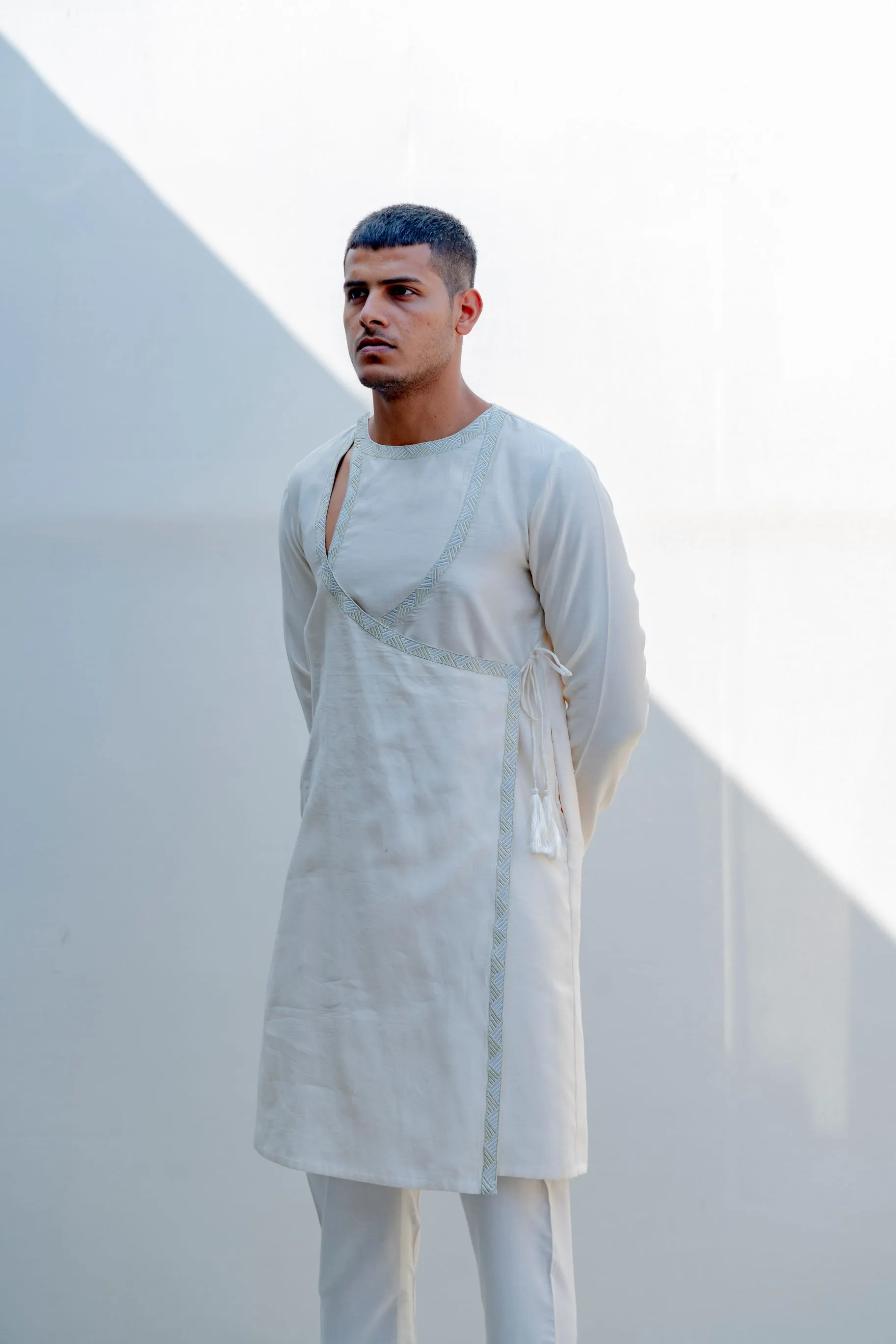 Mirjai - Off-White Embroidered Kurta Set
