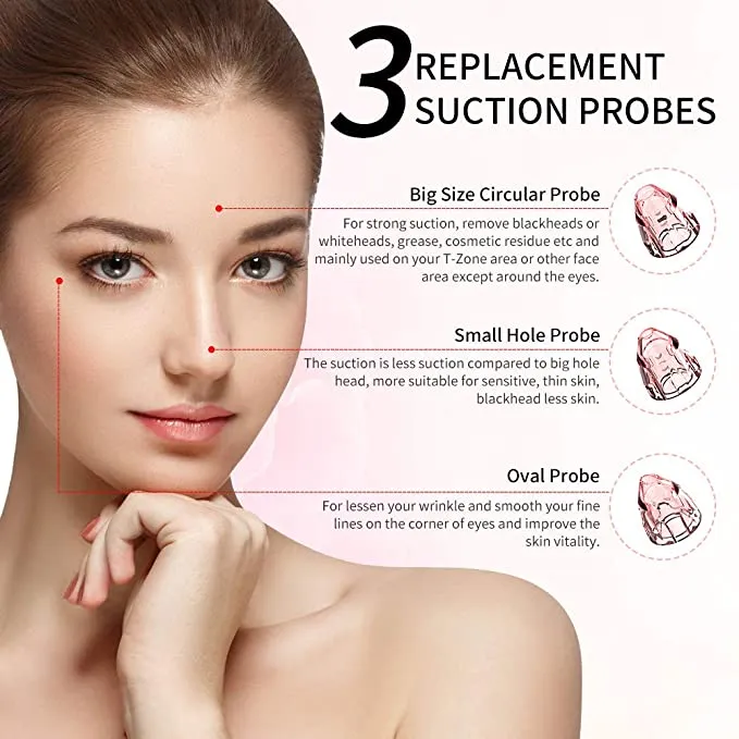 New ANLAN Swan Blackhead Vacuum Facial Pore Cleanser With Timing Function 3 Suction Levels 3 Replaceable Heads Rechargeable