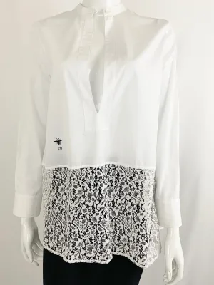 New Blouse With Lace Bottom Size 6
