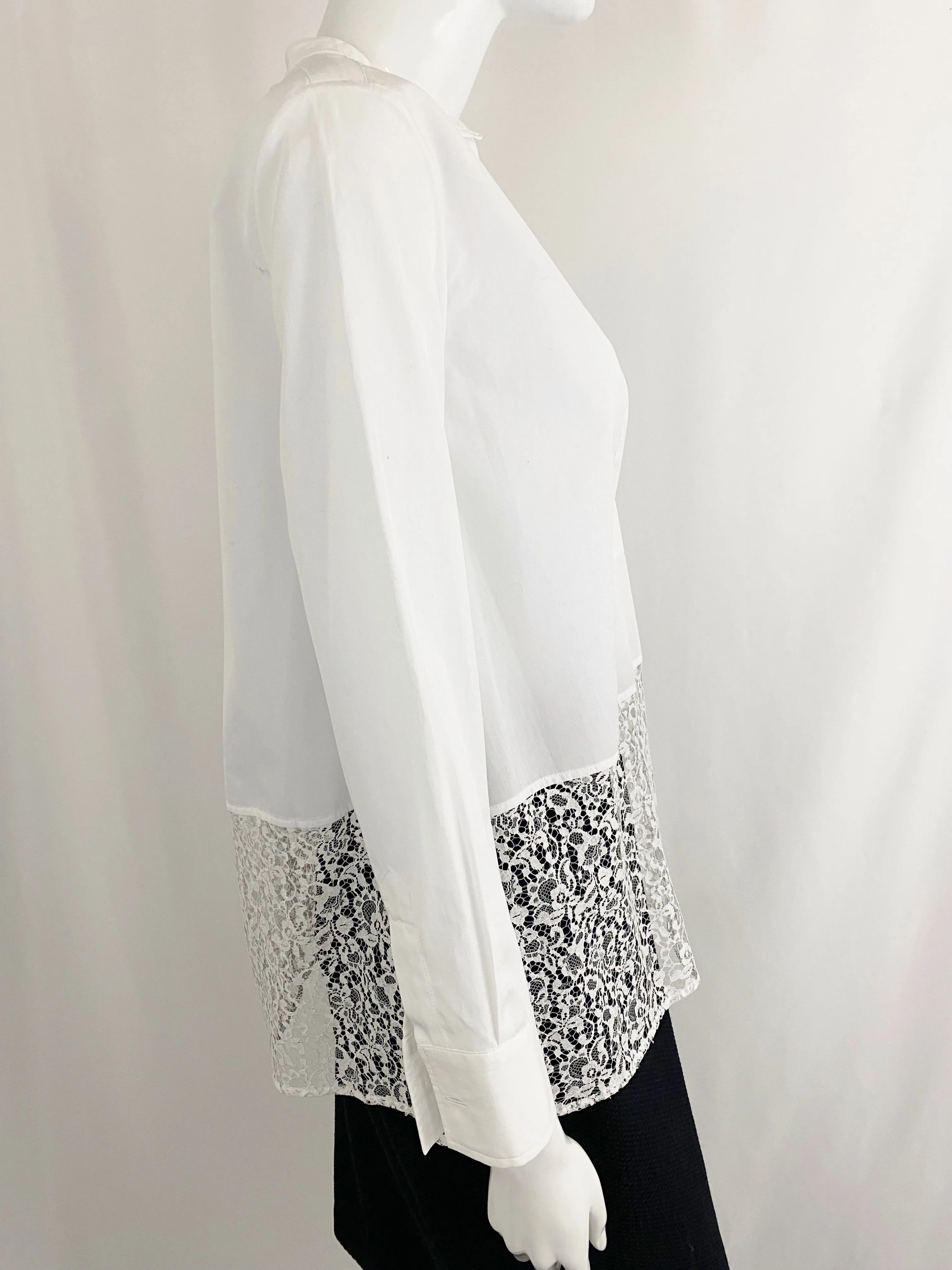 New Blouse With Lace Bottom Size 6