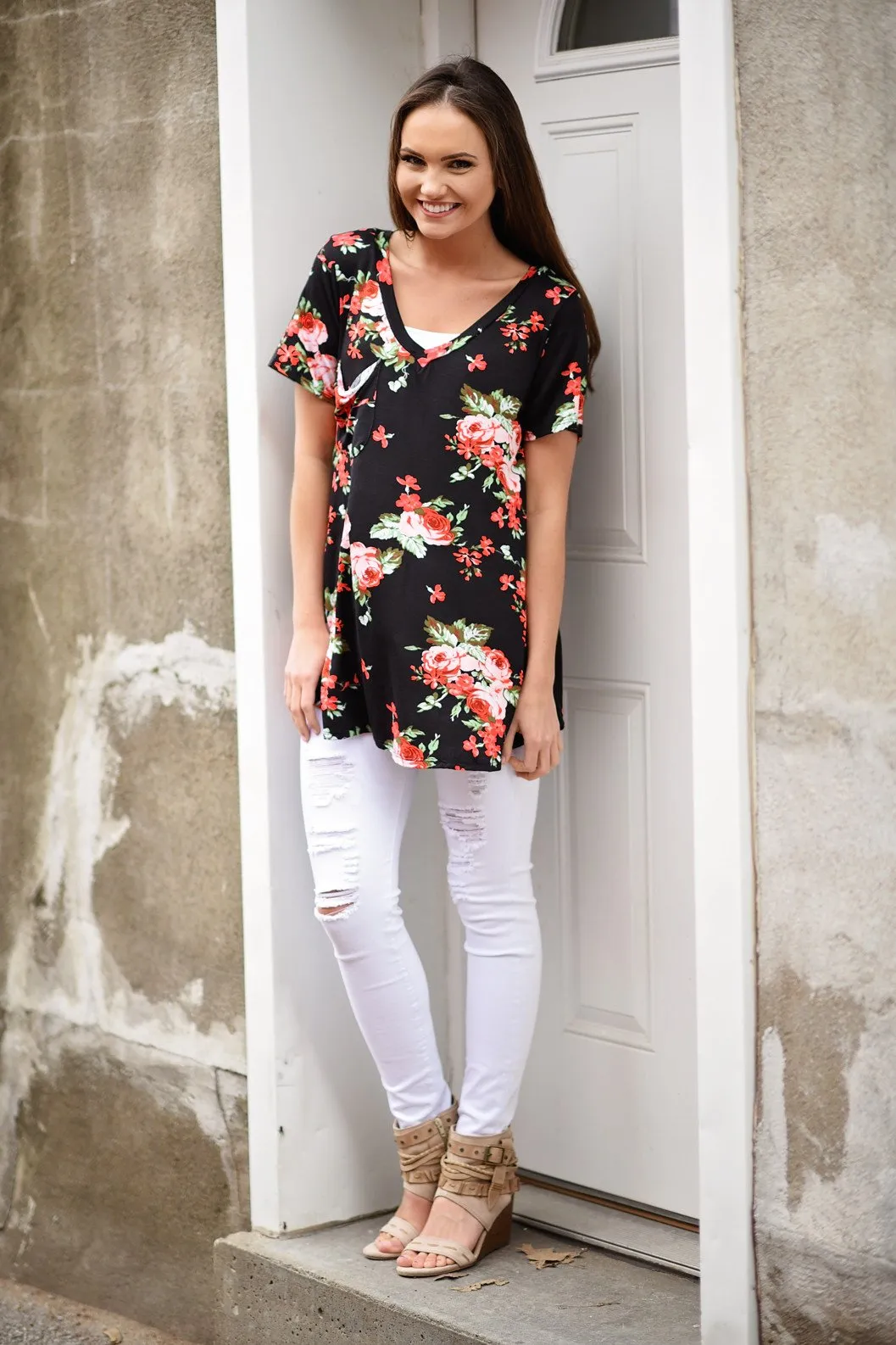Night to Remember Floral Top