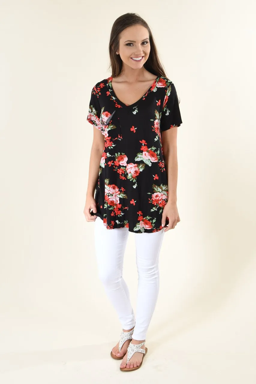 Night to Remember Floral Top