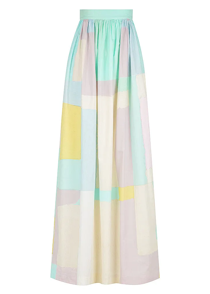 One Shoulder Shirred Top | Maxi Skirt