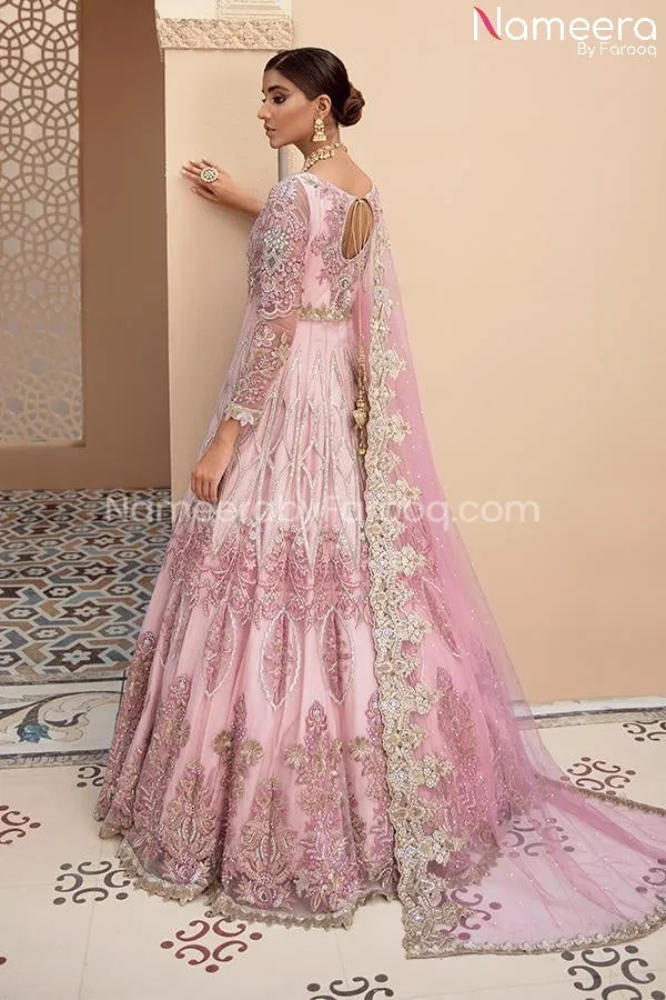 Pakistani Pishwas In Lavender Shade By Designer #PF224