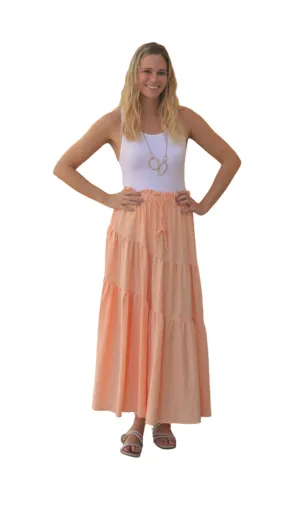 Peach Maxi Skirt