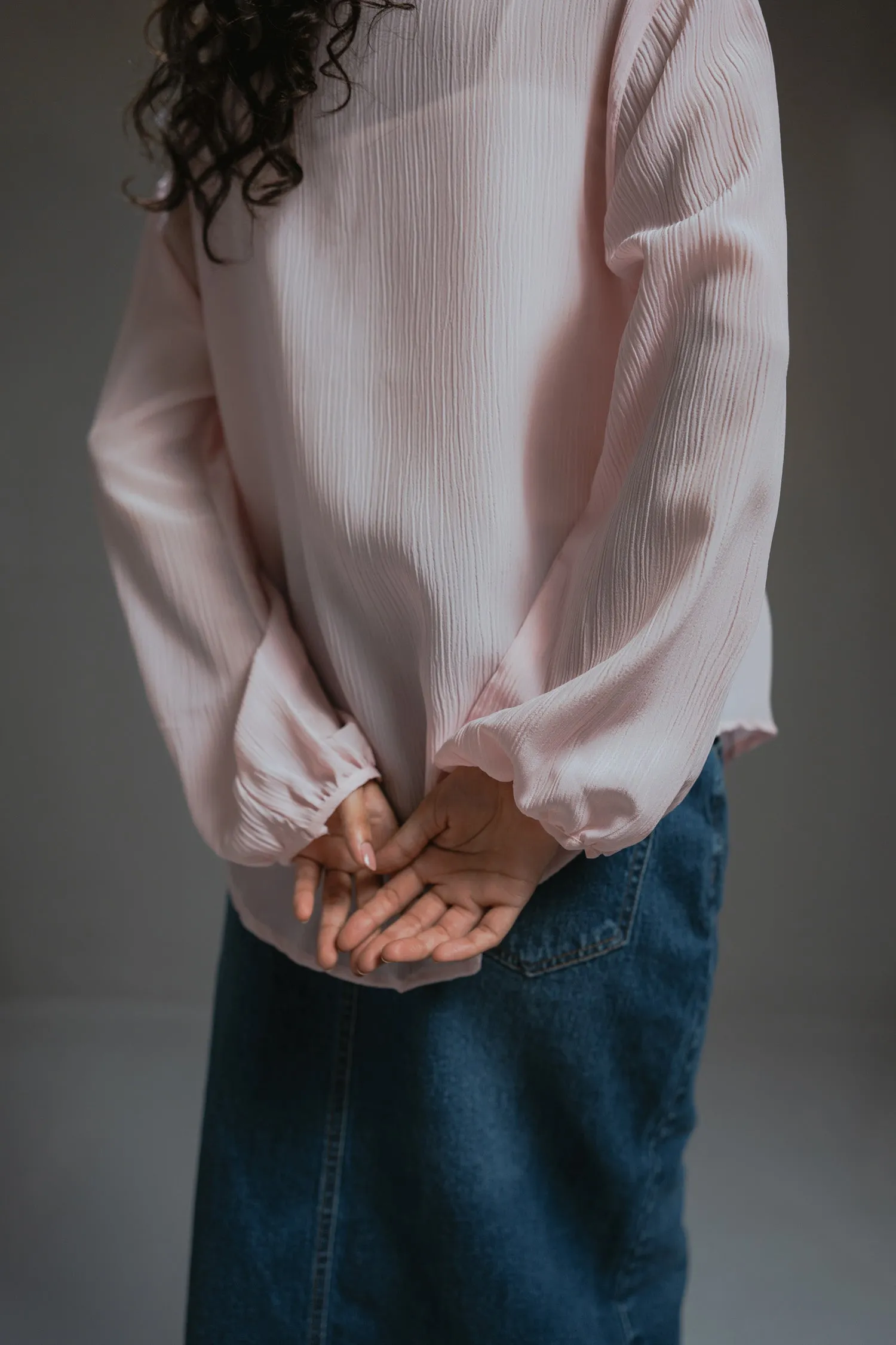 Pink Chiffon Blouse