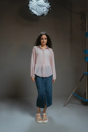 Pink Chiffon Blouse