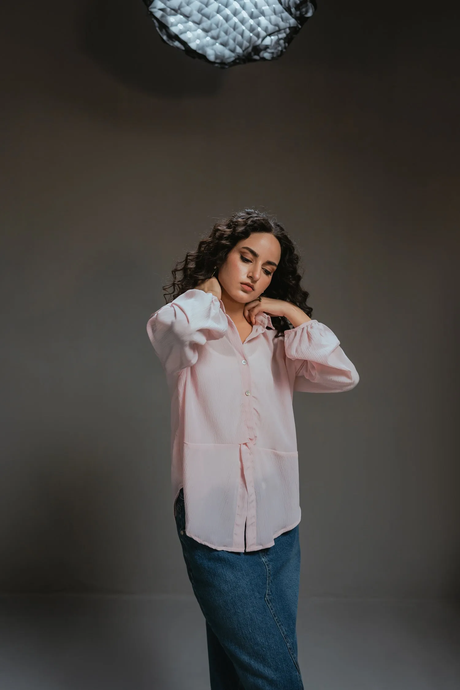 Pink Chiffon Blouse