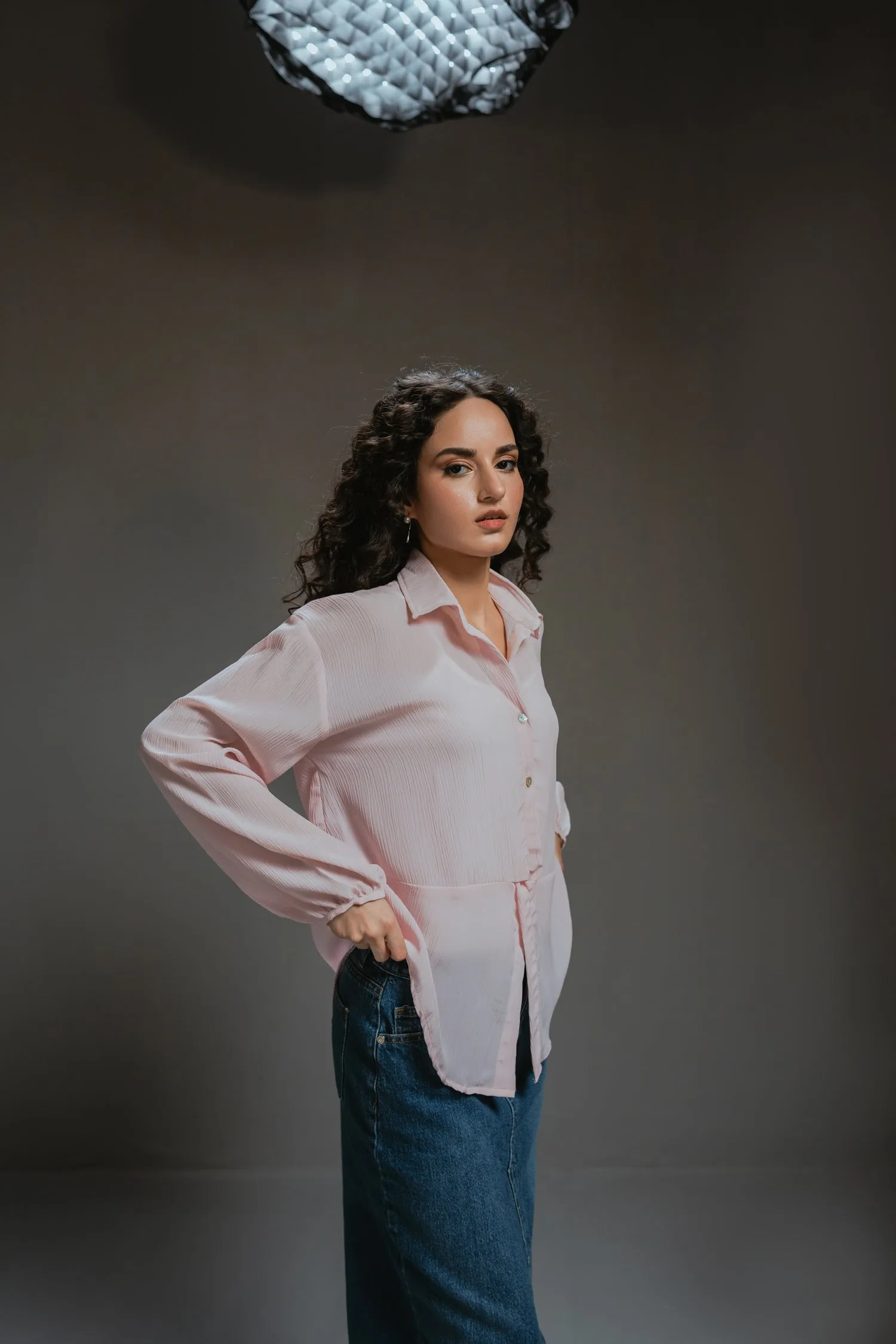 Pink Chiffon Blouse