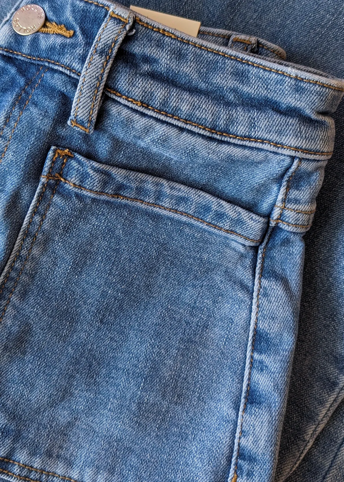 Ranch Blue Super Stretch Denim Sailor Jean <br> <i> Ankle Length </i>