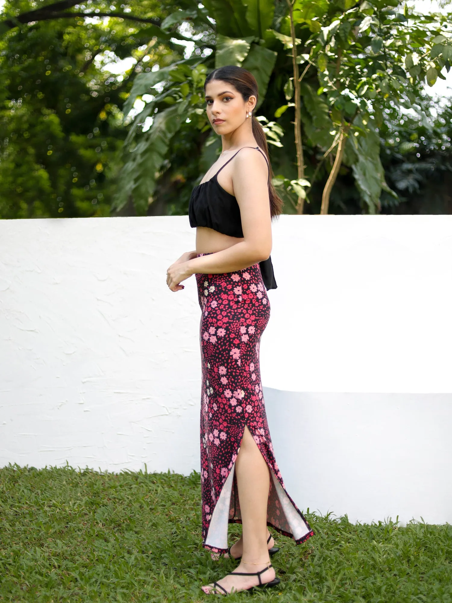 Side Slit Maxi Skirt