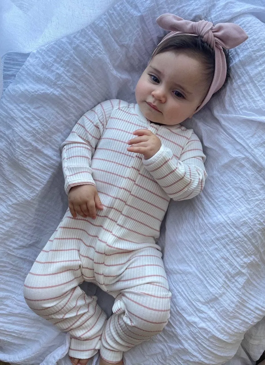 Striped Jumpsuit: Blue