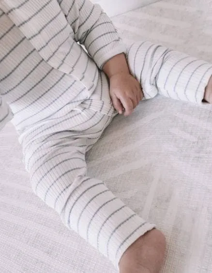 Striped Jumpsuit: Blue