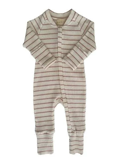 Striped Jumpsuit: Blue
