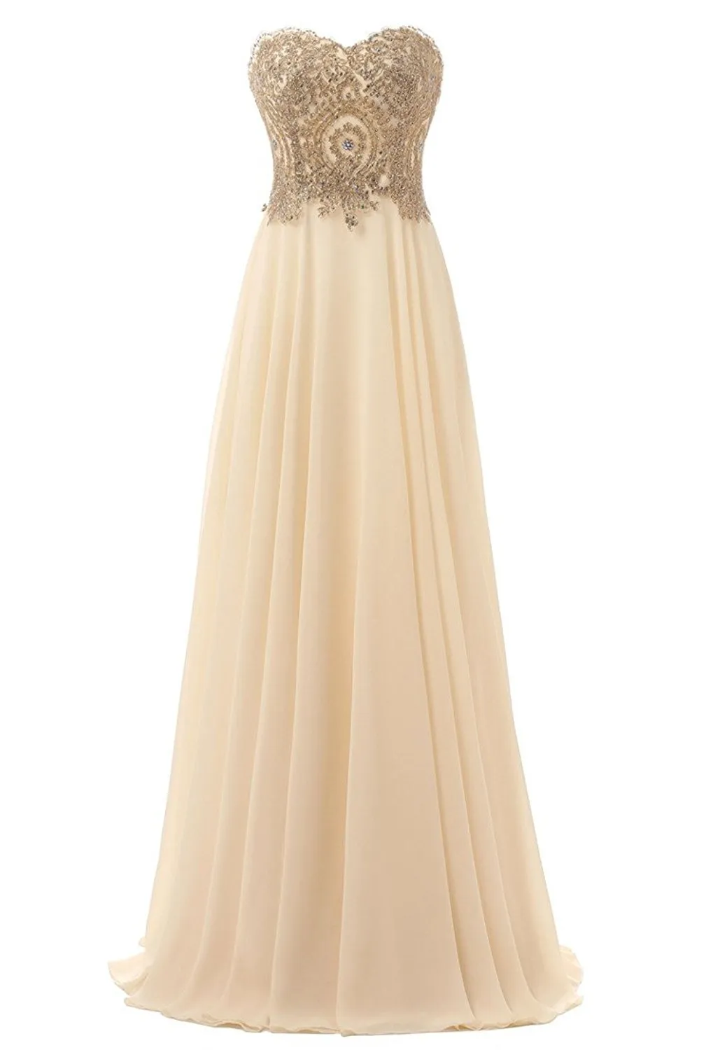 Sweetheart Strapless Chiffon Prom Dress
