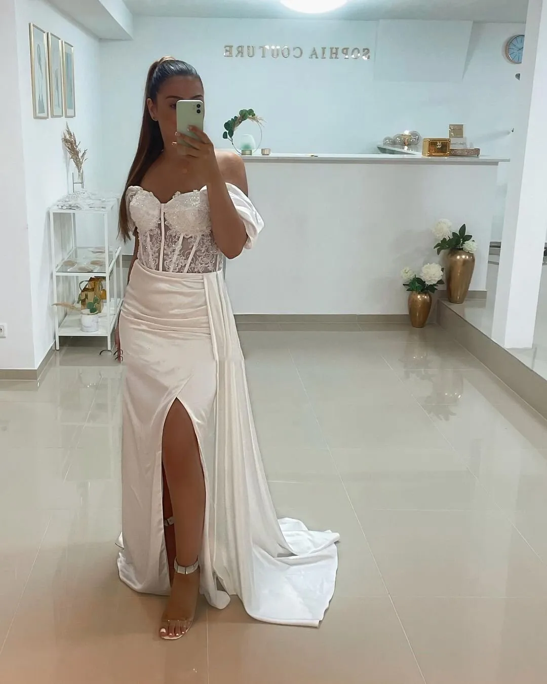 Thinyfull Long Off the Shoulder Dress