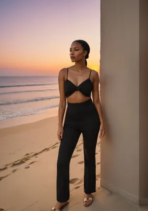 Twist Front Wide Leg Jumpsuit