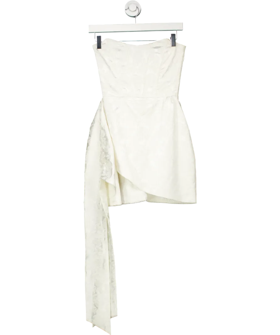 V. Chapman Ivory Nasturtiam Strapless Dress UK XS