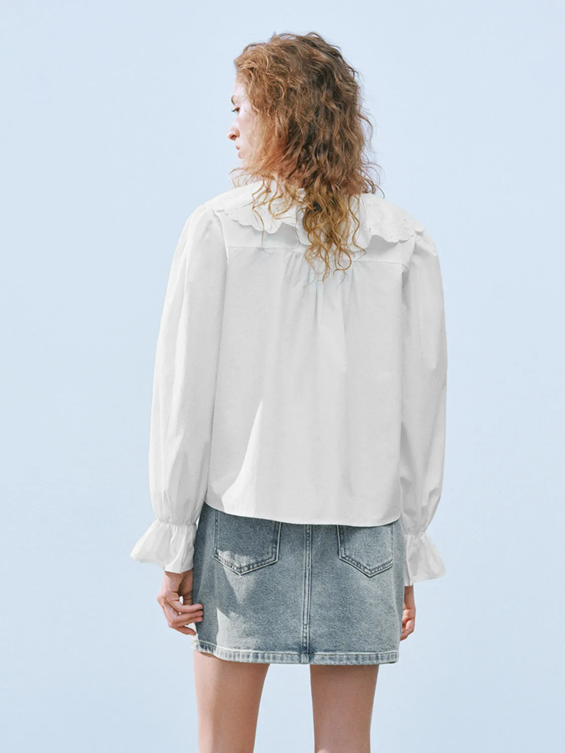 V-Neck Lace Blouses