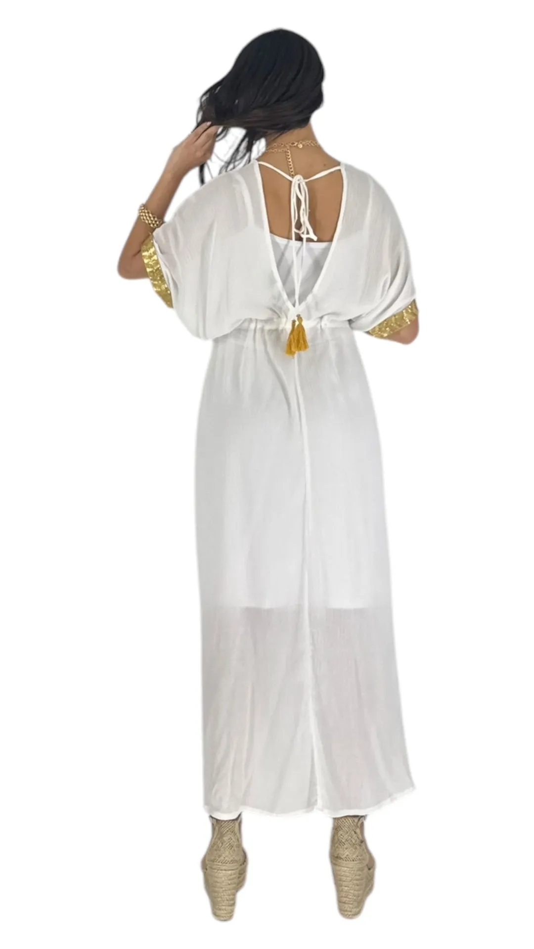 Venessa white dress/abaya