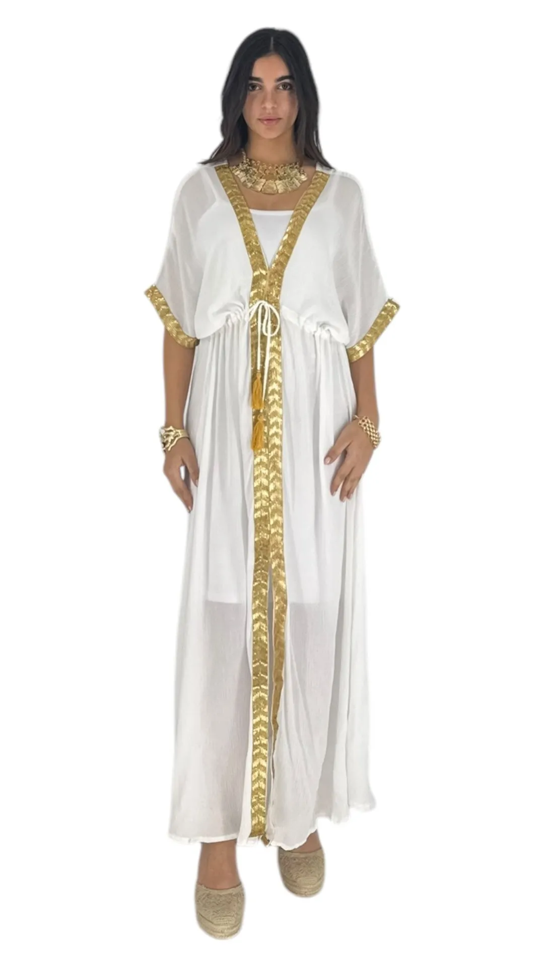 Venessa white dress/abaya