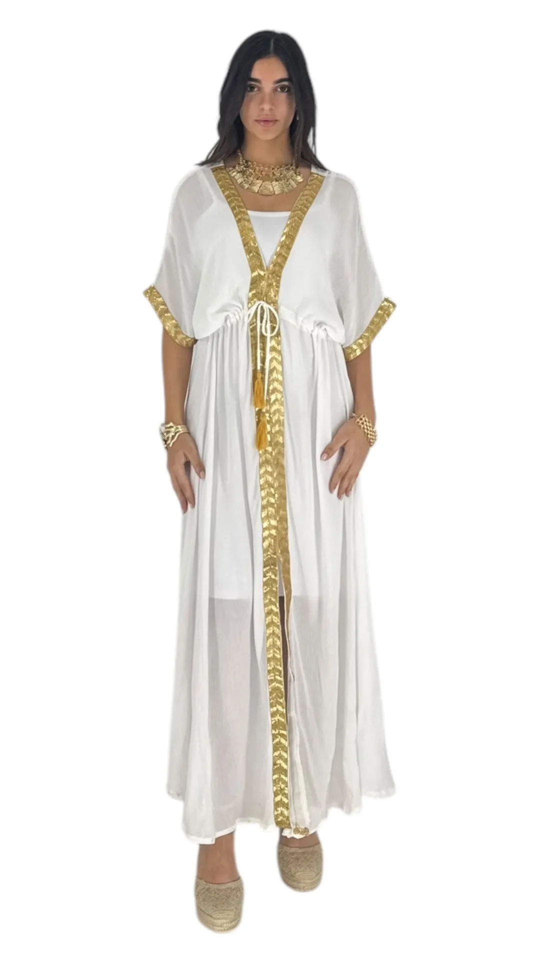 Venessa white dress/abaya