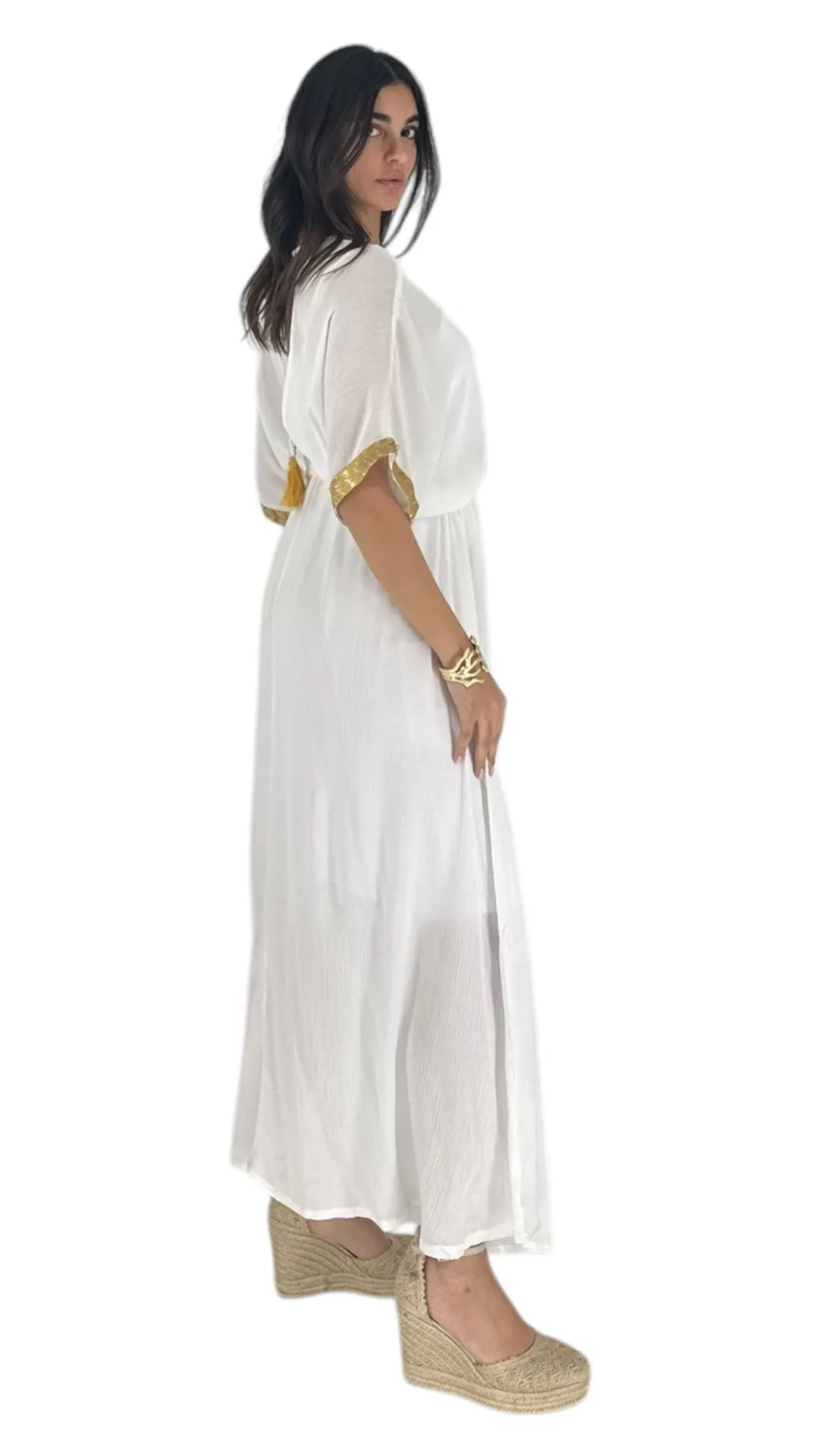 Venessa white dress/abaya